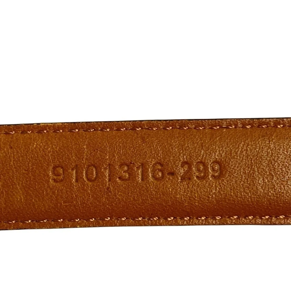 LAUREN RALPH LAUREN Brown Leather Belt Snake Print Size XL